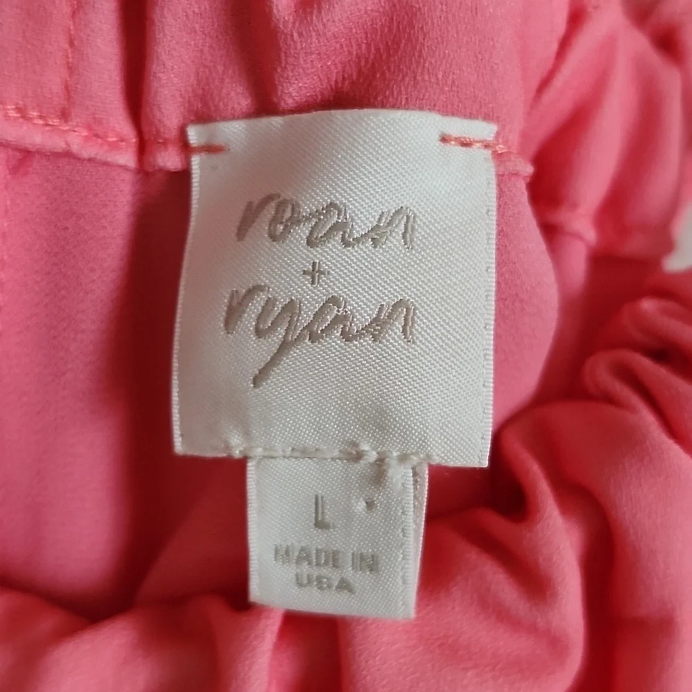 Roan + Ryan Ombre Maxi Dress in Pink and Purple Womens Large Tie Back Sleeveless